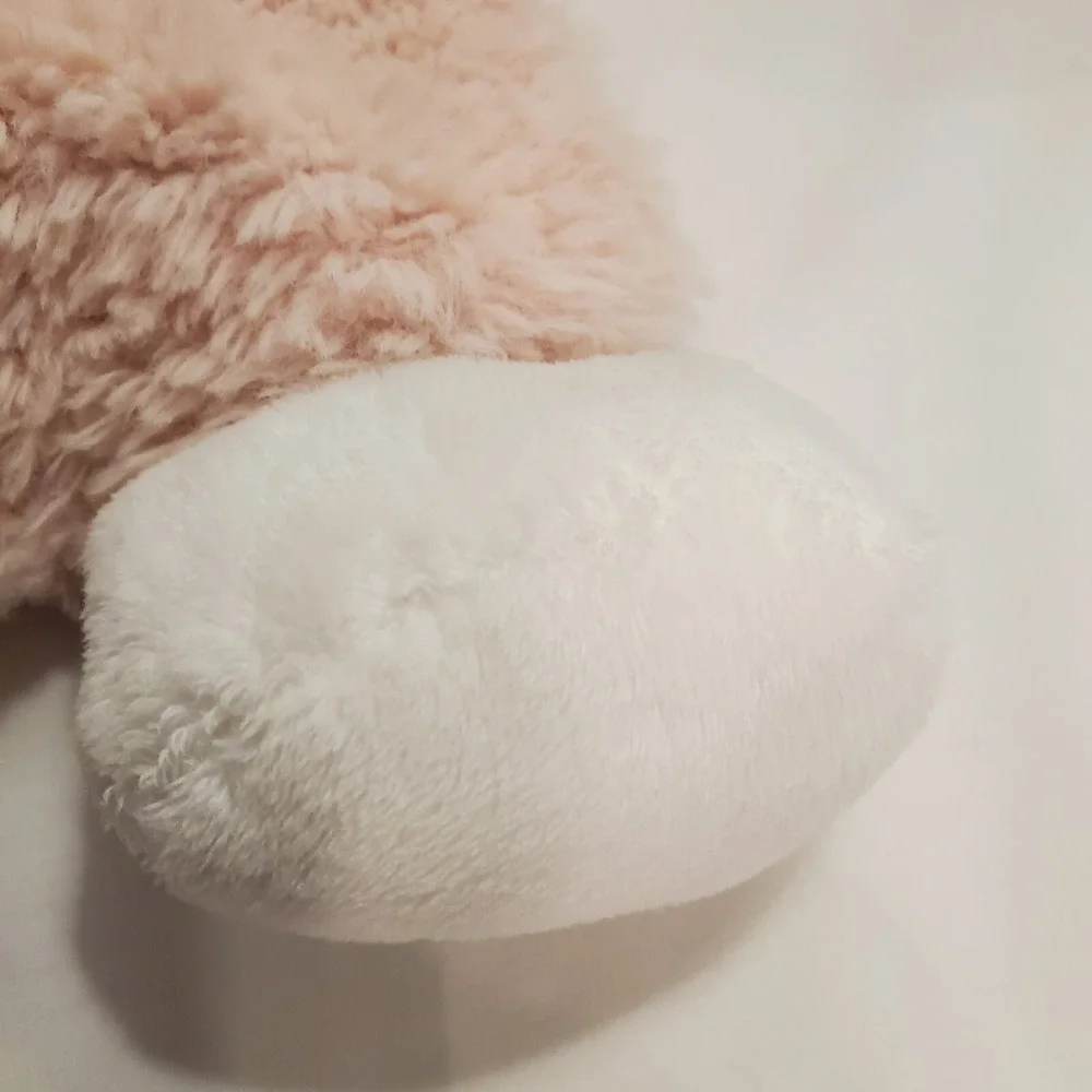 Demdaco Nat & Jules Plush Bunny‎ Rabbit Lovey Pink White Security Blanket